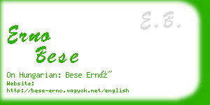 erno bese business card